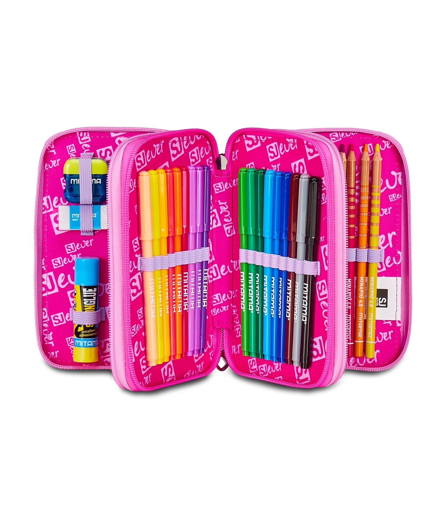 Astuccio 3 Zip Fixstar Girl SJ Ever - Seven Junior Ever