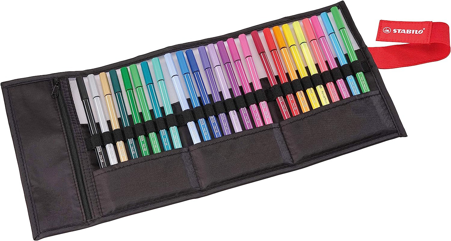 Pennarello Premium - STABILO Pen 68 - Rollerset con 25 colori assortiti punta da 1mm - ARTY Edition