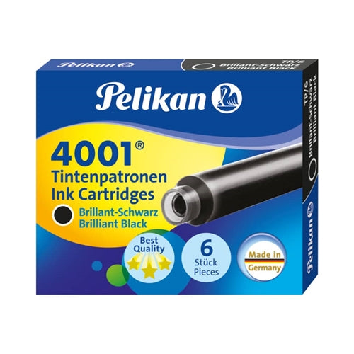 Cartuccia per stilografica Pelikan TP/6 - nero conf. 6 pz
