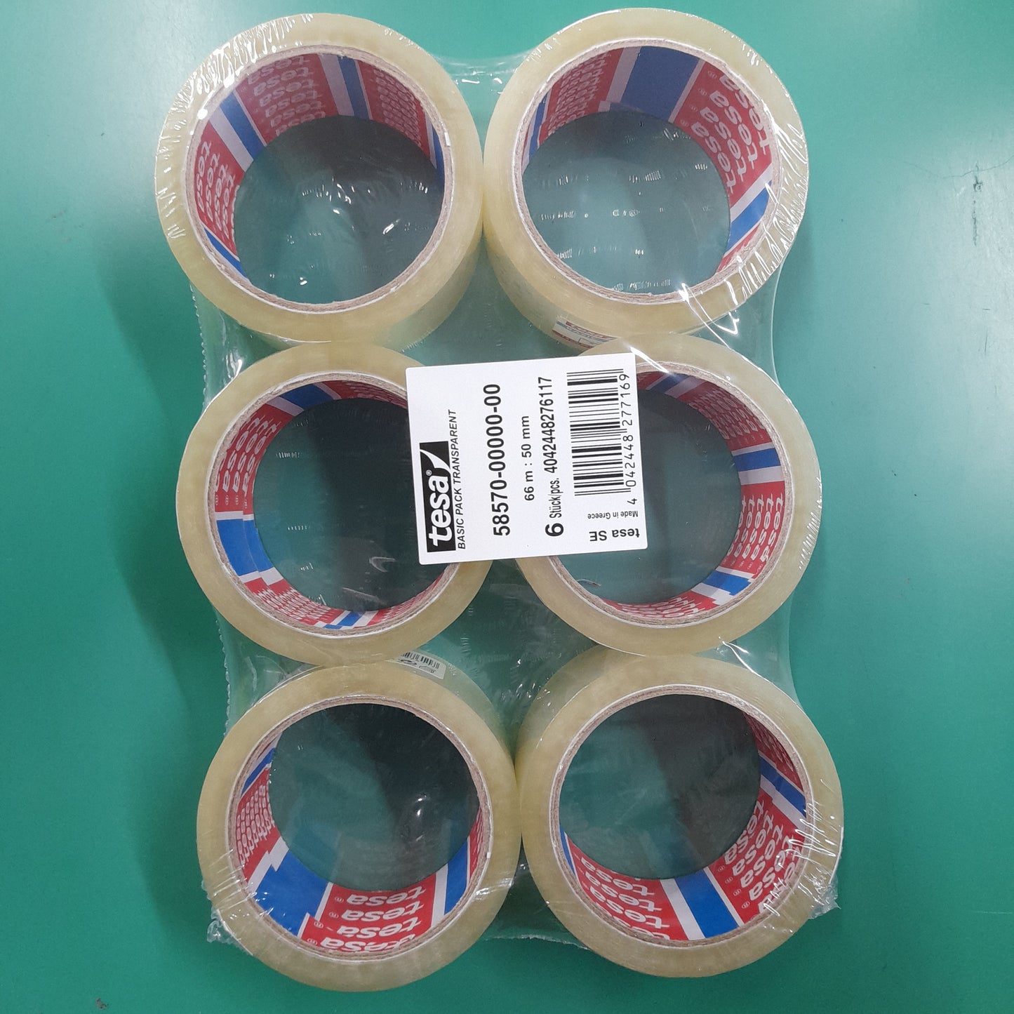 Tesapack basic nastro da imballaggio - 50 mm x 66 m - trasparente