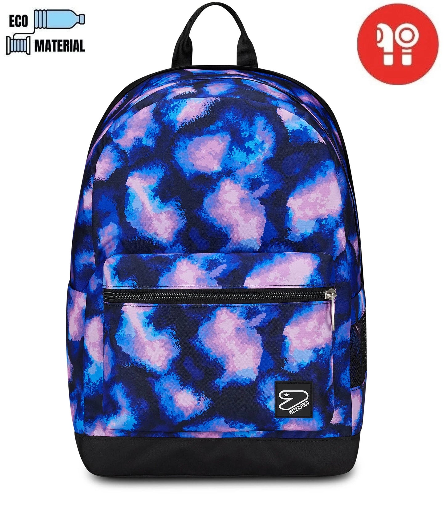 Zaino Seven® reversibile pockets con earphones wireless - THE DOUBLE BLUE GALAXY 200102453-368