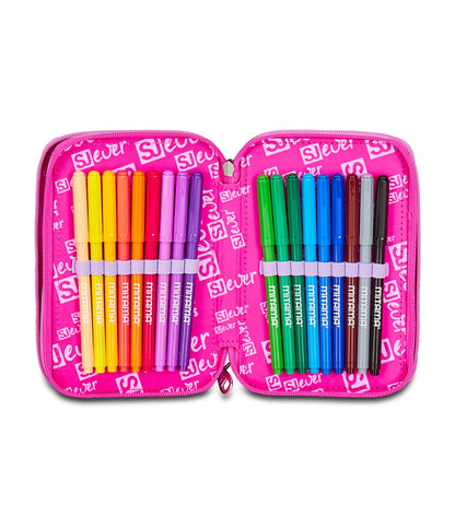 Astuccio 3 Zip Fixstar Girl SJ Ever - Seven Junior Ever