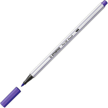 Pennarello Premium con punta a pennello - STABILO Pen 68 brush ARTY - Confezione da 24 - Colori assortiti