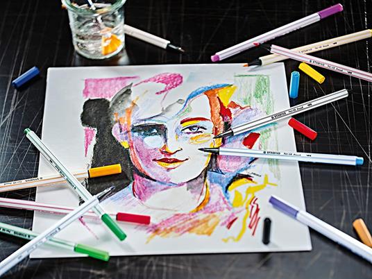 Pennarello Premium con punta a pennello - STABILO Pen 68 brush ARTY - Confezione da 24 - Colori assortiti