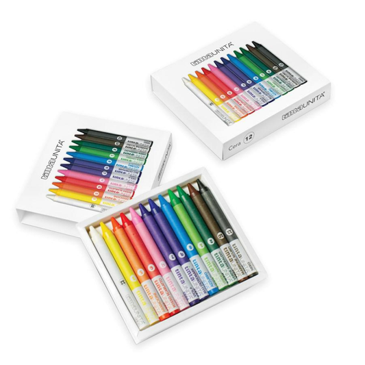 Pastelli a cera Tinta Unita Conf. da 12 colori - PoolOver