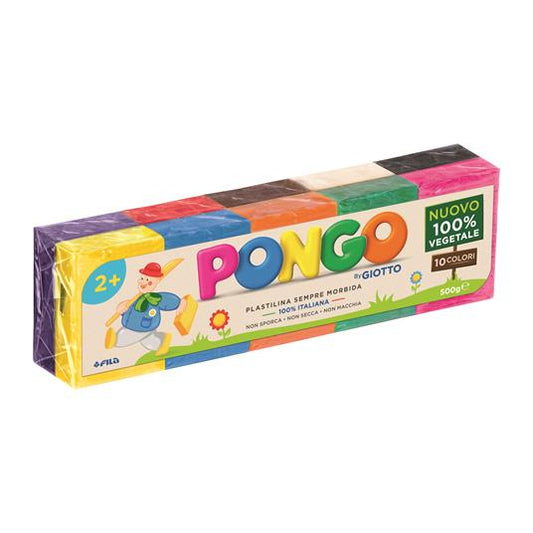 Pongo Giotto confezione 500g assortimento 10 colori - Pasta per modellare