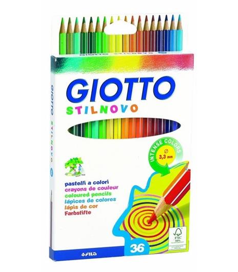Pastelli Giotto stilnovo - Confezione da 36 - Fila