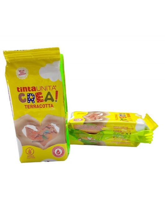 Pasta da modellare Terracotta in 2 panetti da 250gr con spatola -Tinta Unita