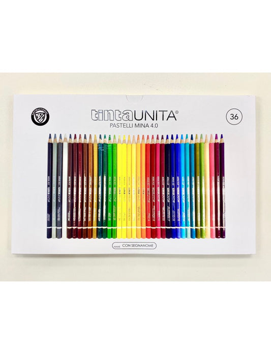 Tinta Unita 36 pastelli con mina da 4,0 mm con segnanome