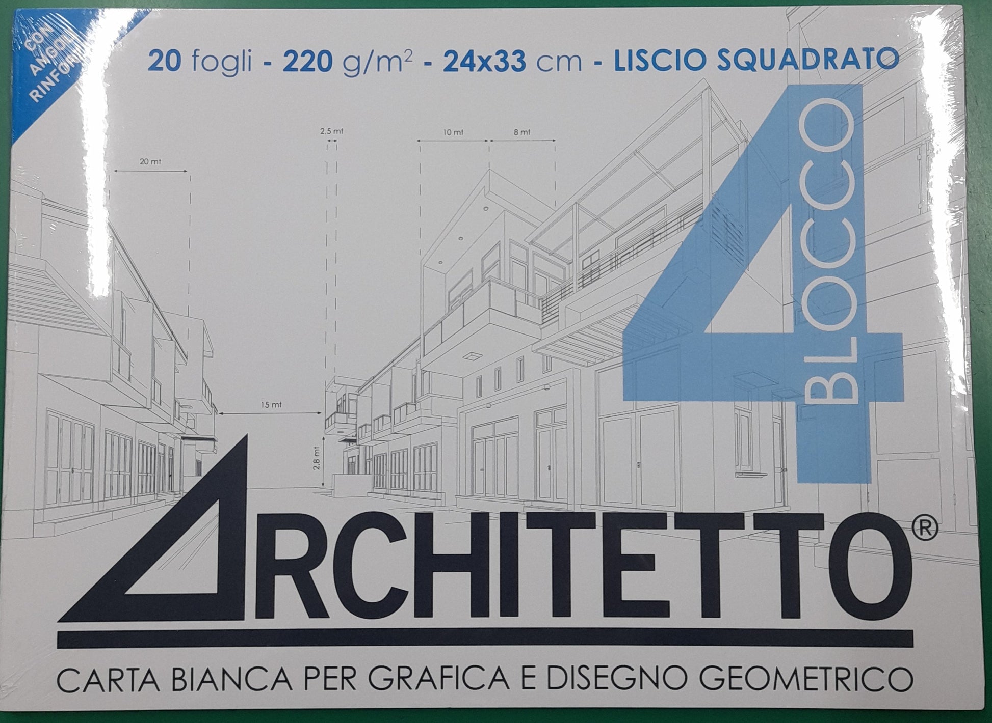 Album da disegno F4 Architetto liscio squadrato 220 g/mq-24×33 –  Cartolibreria De Rose