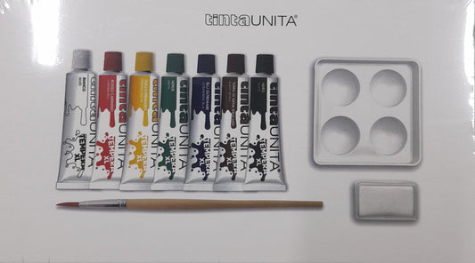 Colori a tempera base d'acqua, conf da 7 x 16 ml Tinta Unita