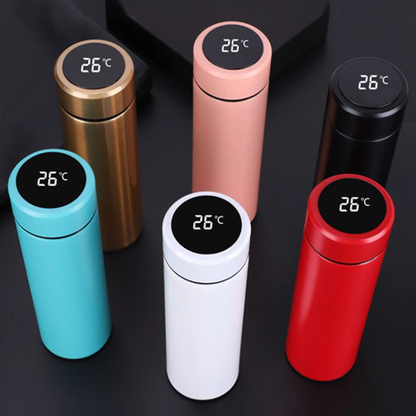 Termos Bevande Calde e Fredde 500ml Acciaio Inox Bottiglia Termica Display Temperatura LED