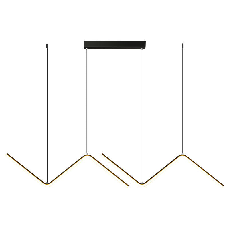 Lampadario Led a sospensione oro/nero