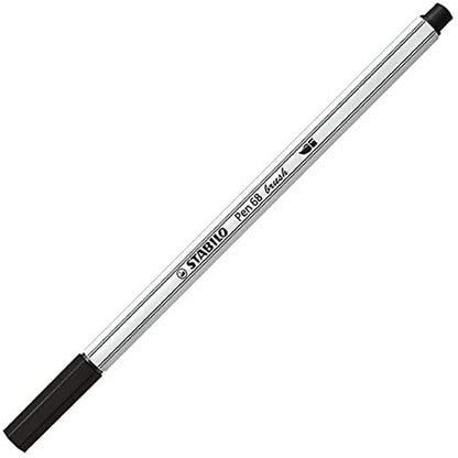 Pennarello Premium con punta a pennello - STABILO Pen 68 brush - Pack da 8 - con 8 colori assortiti