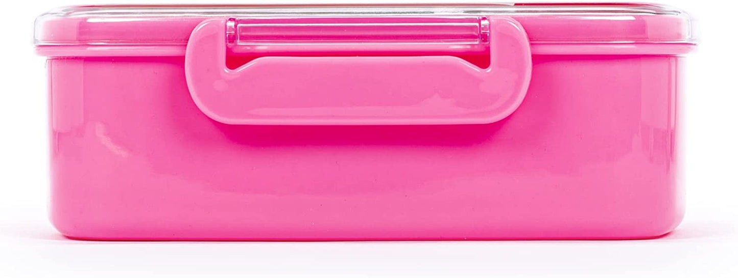 Tri-Coastal Design - TCD Made for Kids | Box Porta Pranzo | Scatola Grande 750 ml |Due Contenitori all'Interno| Senza BPA | Fantasia Maculata su Sfondo Rosa