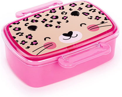 Tri-Coastal Design - TCD Made for Kids | Box Porta Pranzo | Scatola Grande 750 ml |Due Contenitori all'Interno| Senza BPA | Fantasia Maculata su Sfondo Rosa