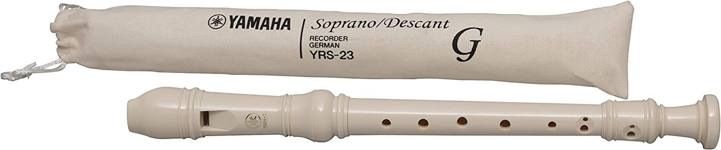 Yamaha Yrs-23, Flauto Dolce Diteggiatura Tedesca, Bianco, ‎32.72 x 2.54 x 2.54 cm