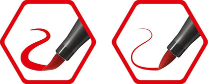 Pennarello Premium con punta a pennello - STABILO Pen 68 brush - Pack da 8 - con 8 colori assortiti