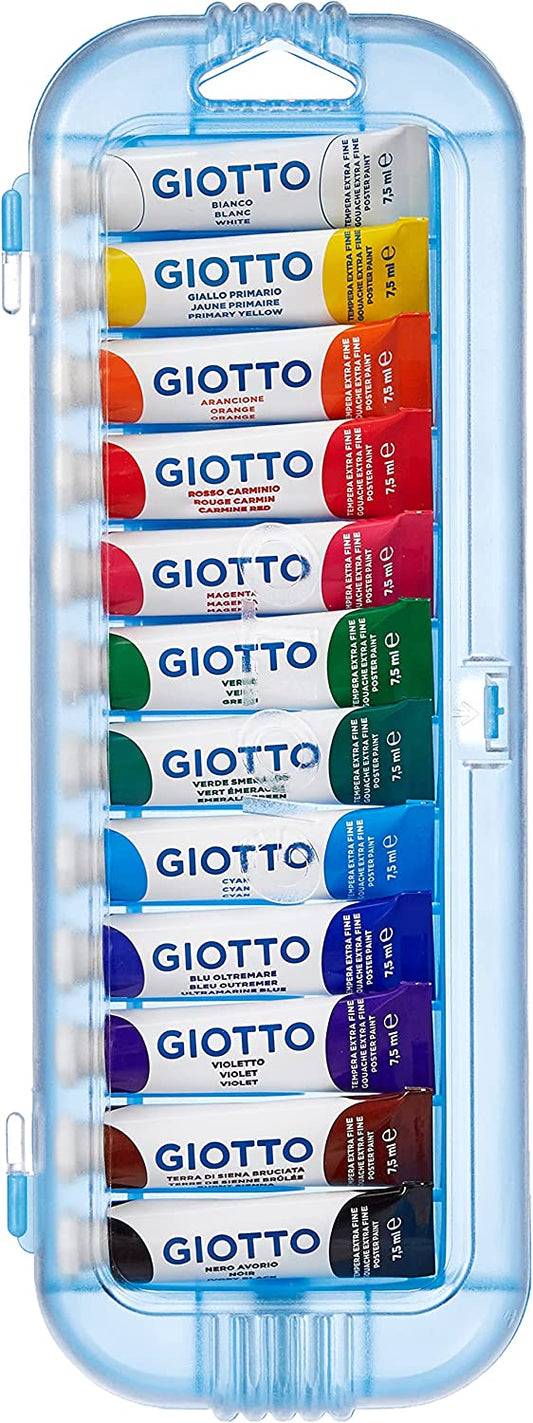 Tempera Giotto extra tubetti da 12 x 7,5 ml  extra fine