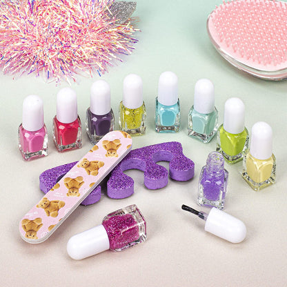 Tri-Coastal Design - Simple Pleasures | Set Manicure e Pedicure | 10 Colorazioni di Smalto per Unghie | Tot 25ml| Smalti Peel Off |Distanziatori Dita Piedi | Lima per Unghie | Idea Regalo