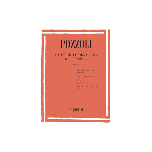 La tecnica giornaliera del pianista parte III Ricordi Editore-Pozzoli