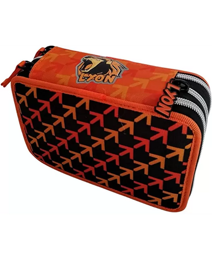 Astuccio Corredo 3 Zip Lyon Gamer, Arancio 67000