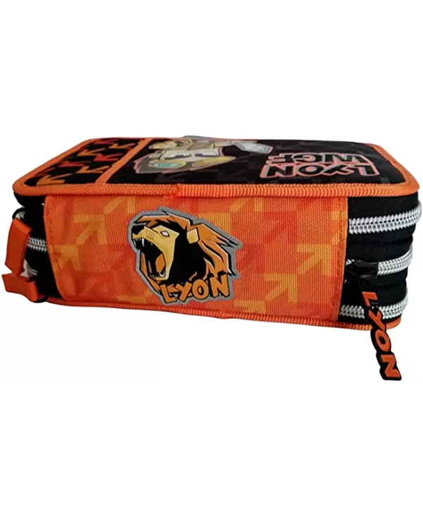 Astuccio Corredo 3 Zip Lyon Gamer, Arancio 67000