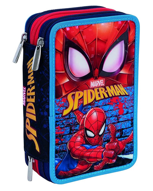 Astuccio 3 Zip Seven Sj SPIDER MAN CRIME FIGHTER Blu X33041