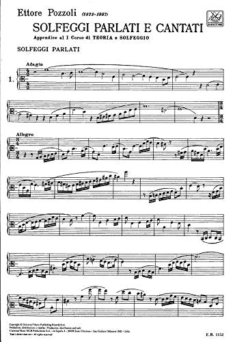 Pozzoli solfeggi parlati e cantati appendice al I corso